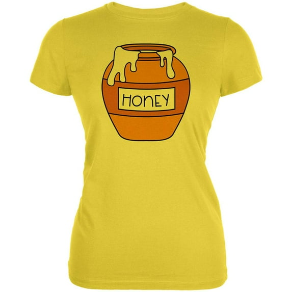 Halloween Honey Pot Honeypot Costume Juniors Soft T Shirt Bright Yellow SM