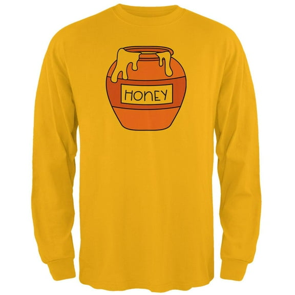 Halloween Honey Pot Honeypot Costume Mens Long Sleeve T Shirt Gold 2XL