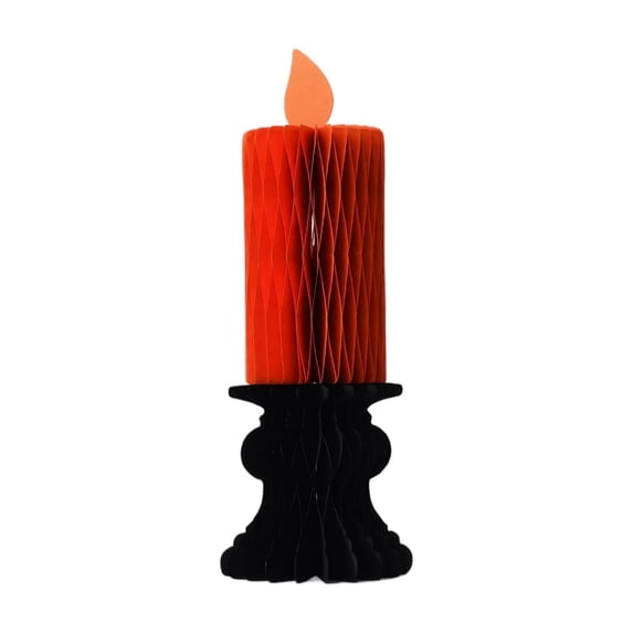 Halloween Honeycomb Paper Tabletop Ornament Set, Ghost Pumpkin Lantern Candle Foldable Centerpieces for School Home Halloween Party Desk Decor