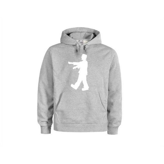 Halloween Hoodie, Frankenstein Walking, Frankenstein Apparel, Halloween Apparel, Unisex Hoodies, Trick Or Treat, Graphic Hoodie, Outdoors, Grey (White Text), SMALL