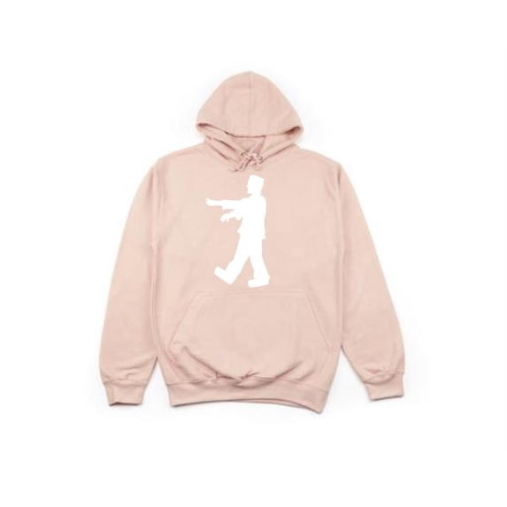 Halloween Hoodie, Frankenstein Walking, Frankenstein Apparel, Halloween Apparel, Unisex Hoodies, Trick Or Treat, Graphic Hoodie, Outdoors, Peach (White Text), 2XL