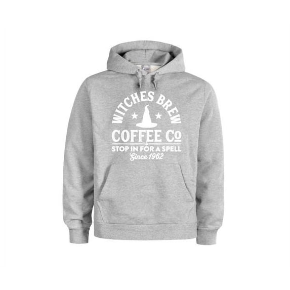 Halloween Hoodie, Witches Brew, Coffee Apparel, Funny Hoodies, Halloween Apparel, Gift For Her, Hoodies, Graphic, Halloween Outfit, Trendy, Grey (White Text), XL