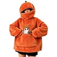 thumbnail image 1 of Halloween Hoodie for Women Funny Pumpkin Mask Long Sleeve Fleece Tops Plus Size Fashion Casual Sweatshirt with Pocket (S, Orange-01), 1 of 6