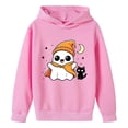 thumbnail image 1 of Halloween Hoodies for Girls Round Neck Long Sleeve Hoodie Pullover Tops with Pocket Soft Casual Drop Shoulder Hoodie Pullovers Tops Loose Children Winter Coat Fall Outwear, 1 of 3