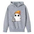 thumbnail image 1 of Halloween Hoodies for Girls Round Neck Long Sleeve Hoodie Pullover Tops with Pocket Soft Casual Drop Shoulder Hoodie Pullovers Tops Loose Children Winter Coat Fall Outwear, 1 of 3