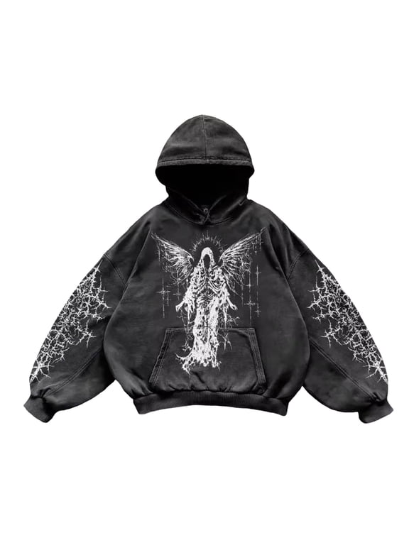 Halloween Hoodies Men, American Gothic Fashion Hoodies for Men and Women Y2k Sweatshirts 2000s Clothes