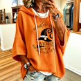 thumbnail image 1 of Halloween Hoodies for Women Drawstring 3/4 Sleeve Trendy Print Hoodie Fall Clothes Crewneck Sweatshirts Loose Fit Trendy Tops Winter Clothing Daily Travel Outfits, 1 of 5