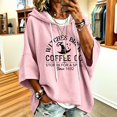 thumbnail image 1 of Halloween Hoodies for Women Drawstring 3/4 Sleeve Trendy Print Hoodie Fall Clothes Crewneck Sweatshirts Loose Fit Trendy Tops Winter Clothing Daily Travel Outfits, 1 of 5