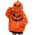 thumbnail image 1 of Halloween Hoodies for Women Pumpkin Mask Oversized Sweatshirt halloween pumpkin costume Hoodie Oversized Wearable Blanket with long sleeve Cozy Plush Pocket Hood, 1 of 9