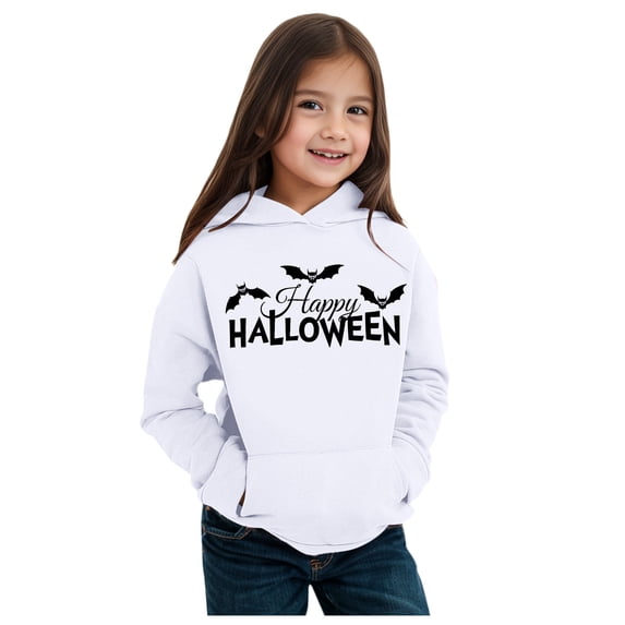 Halloween Hoodies for Girls Long Sleeve Cute Hoodie Lightweight Y2k Comfy Oversized Hooded Sweatshirt Fall Fashion Clothing