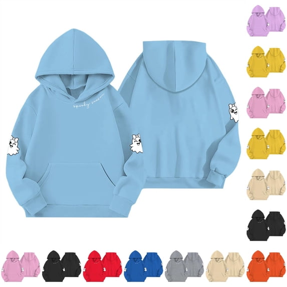 Halloween Hoodies for Kids Girls Boys Long Sleeve Pullover Sweatshirt with Pocket Fall Winter Outfits