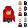 thumbnail image 1 of Halloween Hoodies for Women 2025 Funny Pumpkin Cat Cute Hoodies Hooded Sweatshirt Hoodie Women Pullover, 1 of 6
