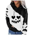 thumbnail image 1 of Halloween Hoodies for Women 2025 Funny Pumpkin Hoodie Long Sleeve Graphic Sweatshirt with Pockets Pullover Tops, 1 of 4