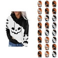 thumbnail image 1 of Halloween Hoodies for Women 2025 Funny Pumpkin Hoodie Long Sleeve Graphic Sweatshirt with Pockets Pullover Tops, 1 of 5