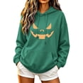 thumbnail image 1 of Halloween Hoodies for Women Graphic Printed Long Sleeved Hooded Pullover Shirts Fall Funny Long Sleeve Loose Sweatshirt with Pockets, 1 of 5