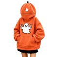 thumbnail image 1 of Halloween Hoodies for Women Pumpkin Mask Oversized Hood Sweatshirt Kangaroo Pocket Funny Costume Pullover Top, 1 of 5