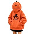 thumbnail image 1 of Halloween Hoodies for Women Pumpkin Mask Oversized Hood Sweatshirt Kangaroo Pocket Funny Costume Pullover Top, 1 of 5