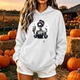 thumbnail image 1 of Halloween Hoodies for Women Spooky Ghost Graphic Printed Hooded Sweatshirt Crewneck Long Sleeve Casual Hoody Tops 2026 Fall Halloween Clothings, 1 of 4