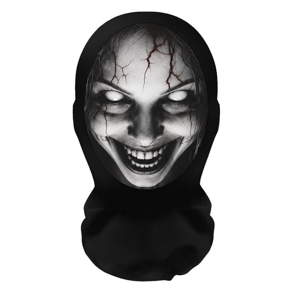 Halloween 3D Full Head Horror Mask, Multiple Scary Designs, Adult Poly-Cotton Blend Mask for Cosplay Haunted House Party