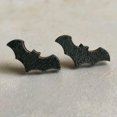 thumbnail image 1 of Halloween Horror Black Cat Ghost Pumpkin Skull Wooden Stud Earrings for Women, 1 of 9