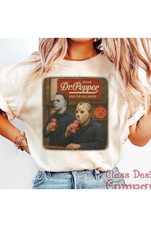 Halloween Horror Characters T-Shirt, Scary Movie Graphic Tee, 2025 Spooky Season Shirt, Funny Halloween Shirt, Horror Movie Fan Gift