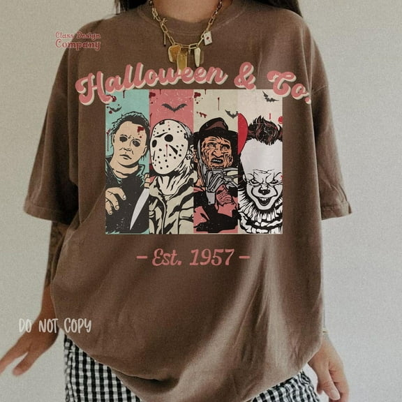 Halloween Horror Characters tshirt, 2025 Halloween tshirt,Horror Movie Halloween tshirt, Scary Movie tshirt, Horror tshirt, Horror Halloween tshirt