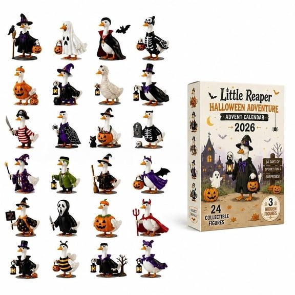 Halloween Horror Ducks Calendar 2026 – 24-Day Spooky Countdown with 24 Unique Collectible Duck Figures, Perfect Creepy Gift, Halloween Horror Fans, and Party Planners