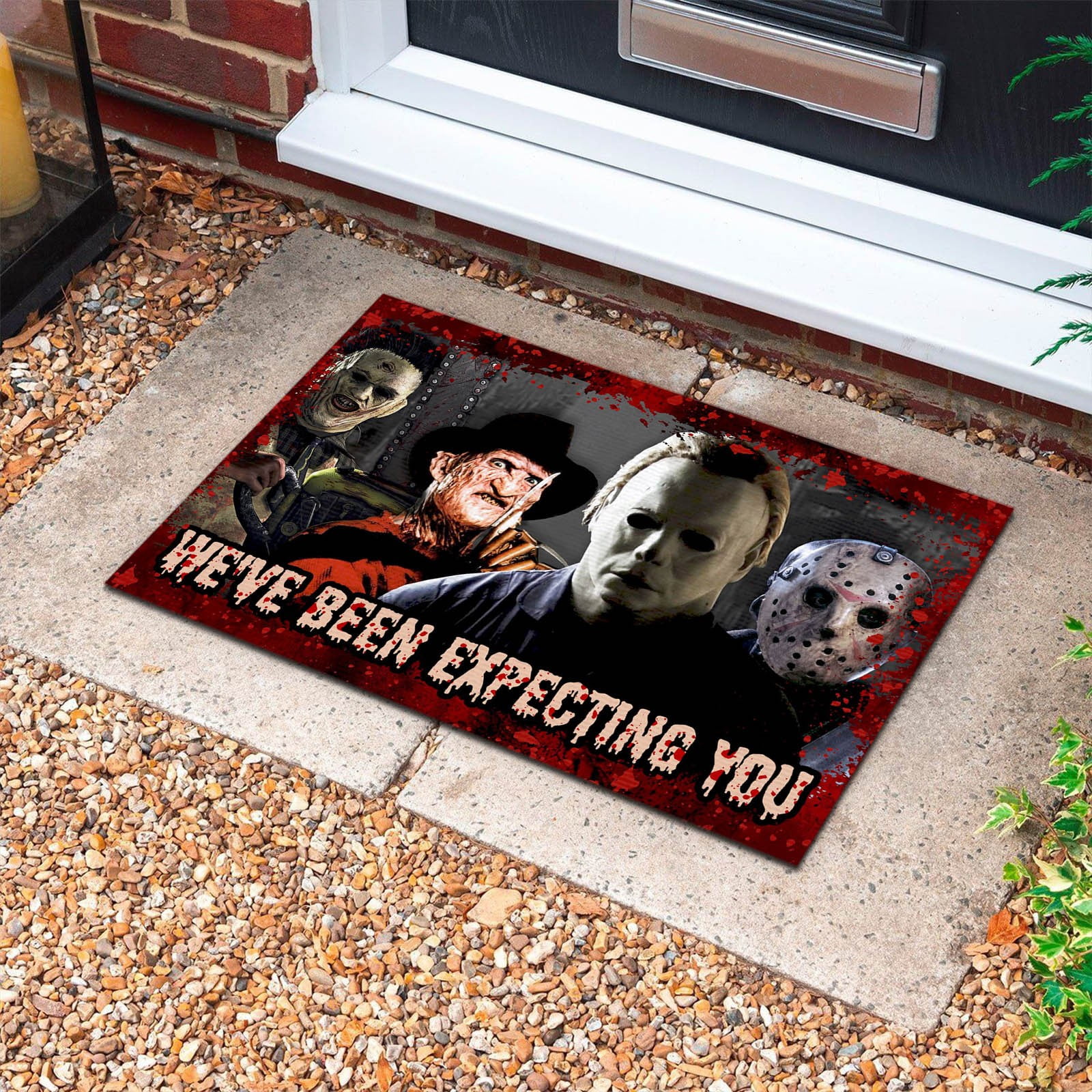 Halloween Horror Movie Characters Decorative Doormat Mat