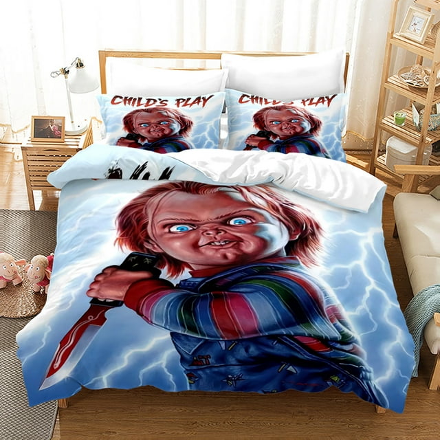 Halloween Horror Movie Comforter Set with 2 Pillowcases,Pennywis_e
