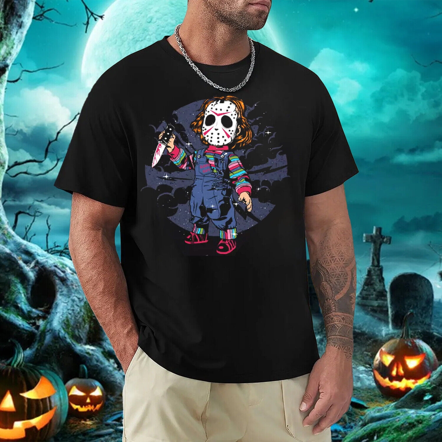 Halloween Horror Nights 2024 Chucky Jason Mask TShirt
