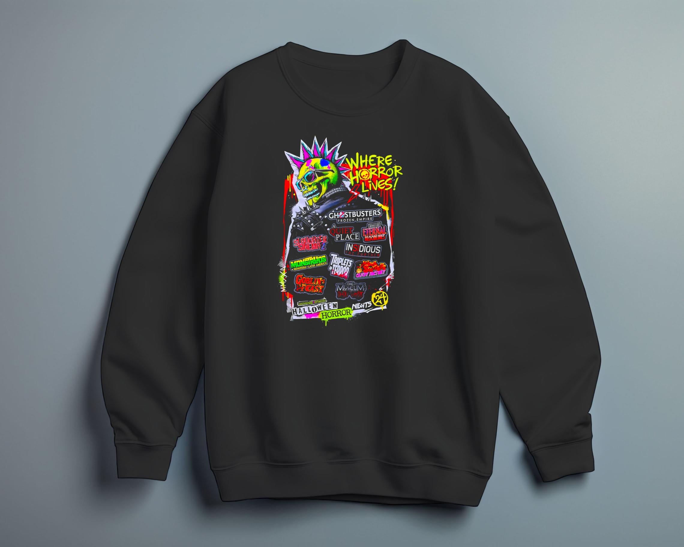 Halloween Horror Nights 2024 HHN33 House Lineup Shirt Universal Studios