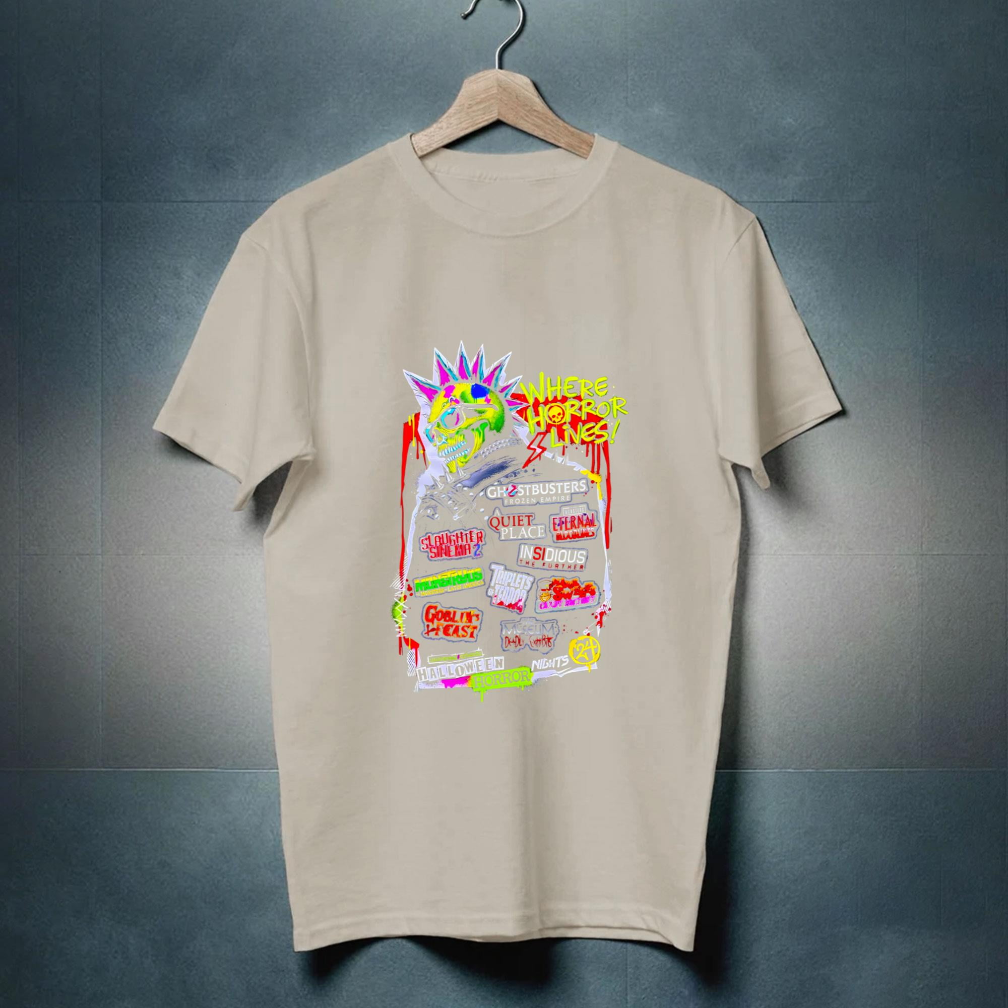 Halloween Horror Nights 2024 HHN33 House Lineup Shirt Universal Studios