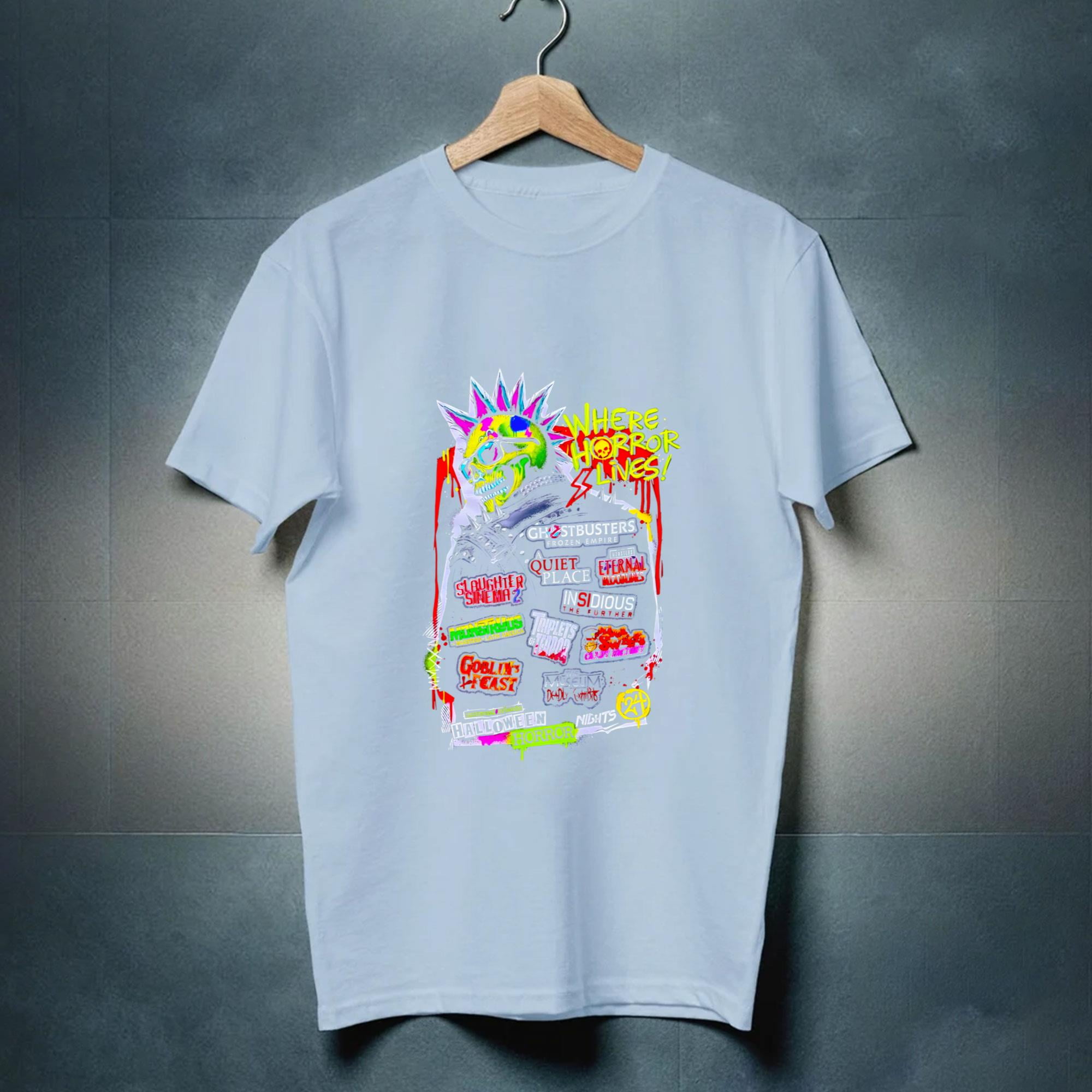Halloween Horror Nights 2024 HHN33 House Lineup Shirt Universal Studios
