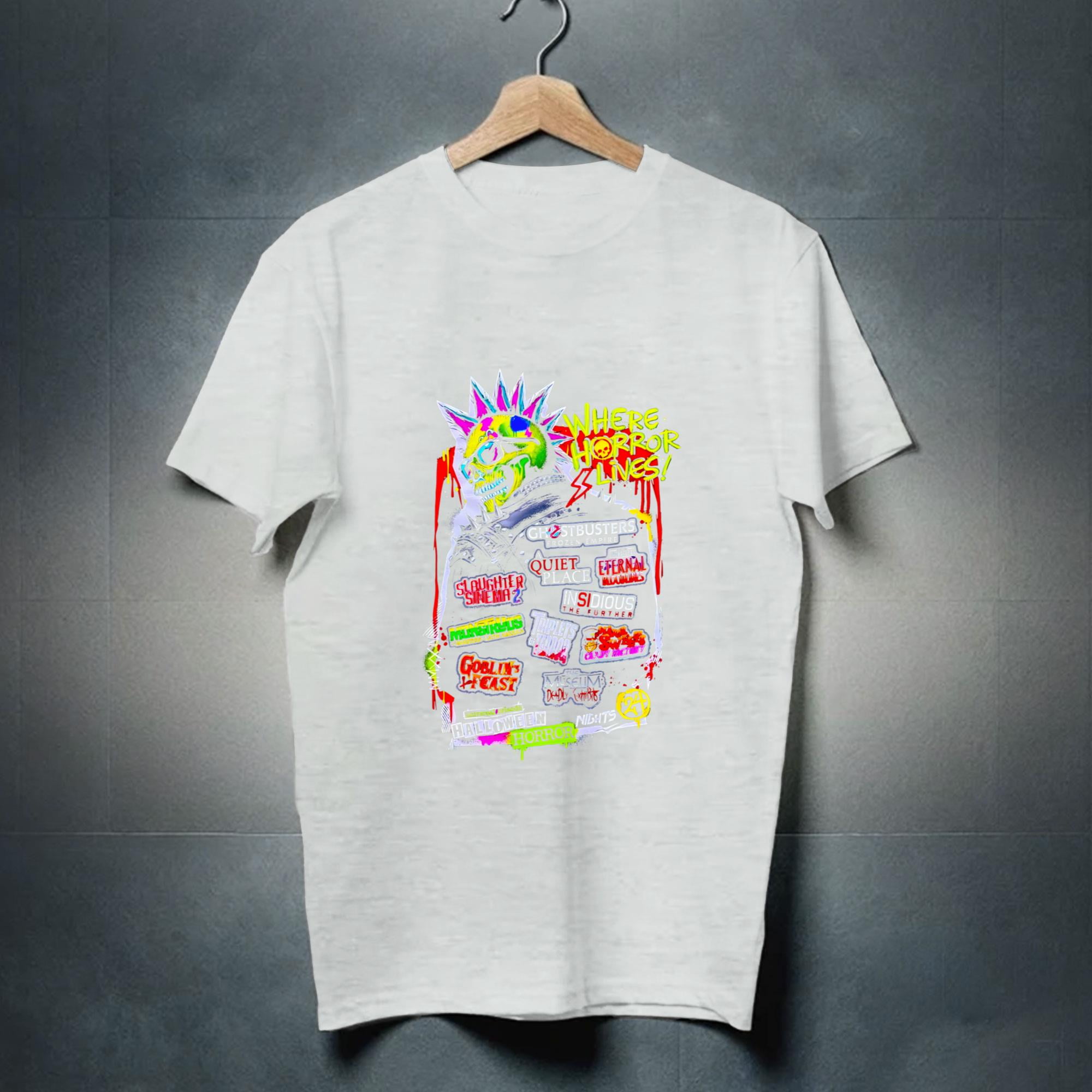 Halloween Horror Nights 2024 HHN33 House Lineup Shirt Universal Studios