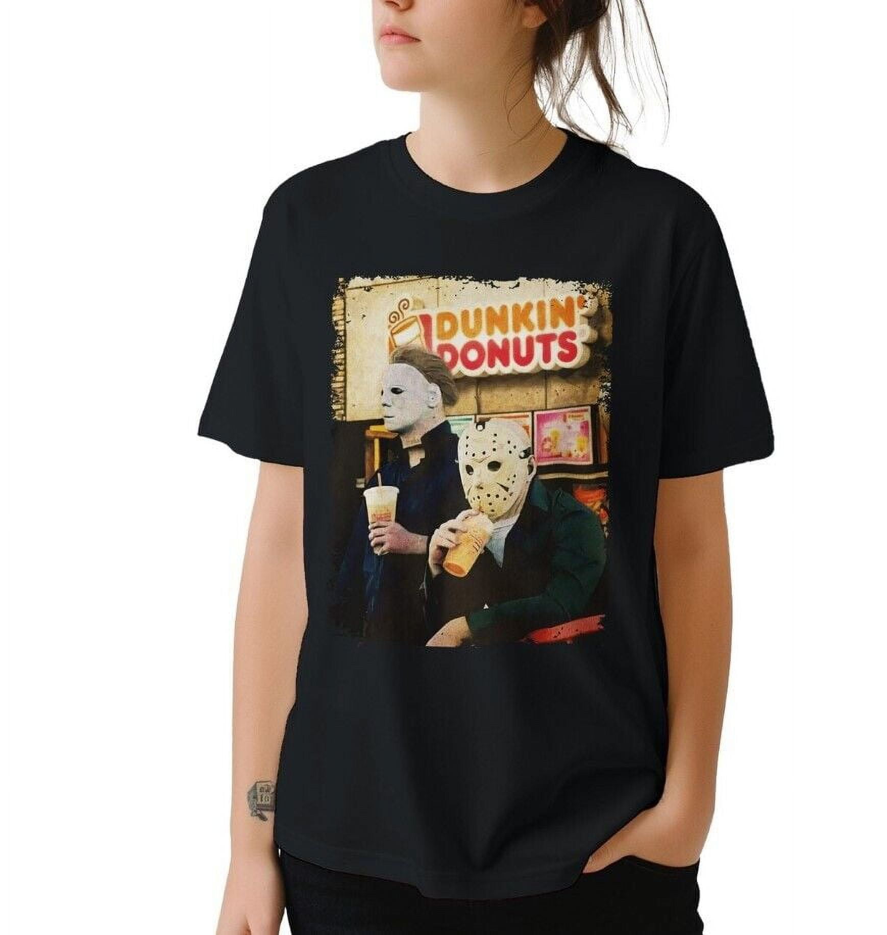 Halloween Horror Nights 2024 Michael and Jason Dunkin Donuts TShirt