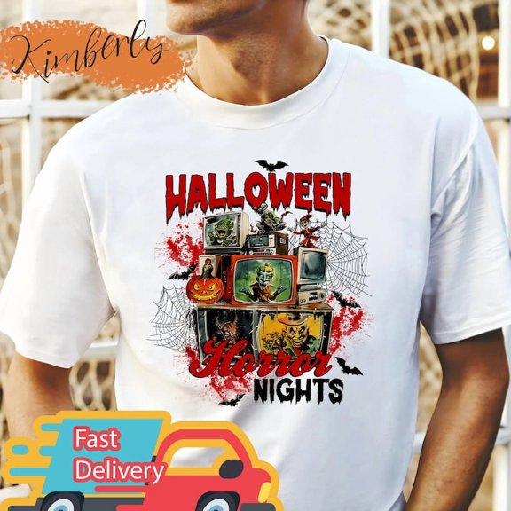 Halloween Horror Nights Shirt, Vintage Horror Movie Halloween Sweatshirt, Scary Movie Tee, Horror Sweatshirt, Monster T-Shirt, Spooky Season