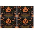 thumbnail image 1 of Halloween Horror Orange Pumpkin Spooky Castle Placemats Set of 4 Funny Holiday Table Mats for Dining No Slip Waahable Fall Seasonal Cute Kitchen Decor Party Home Decoration, 1 of 6