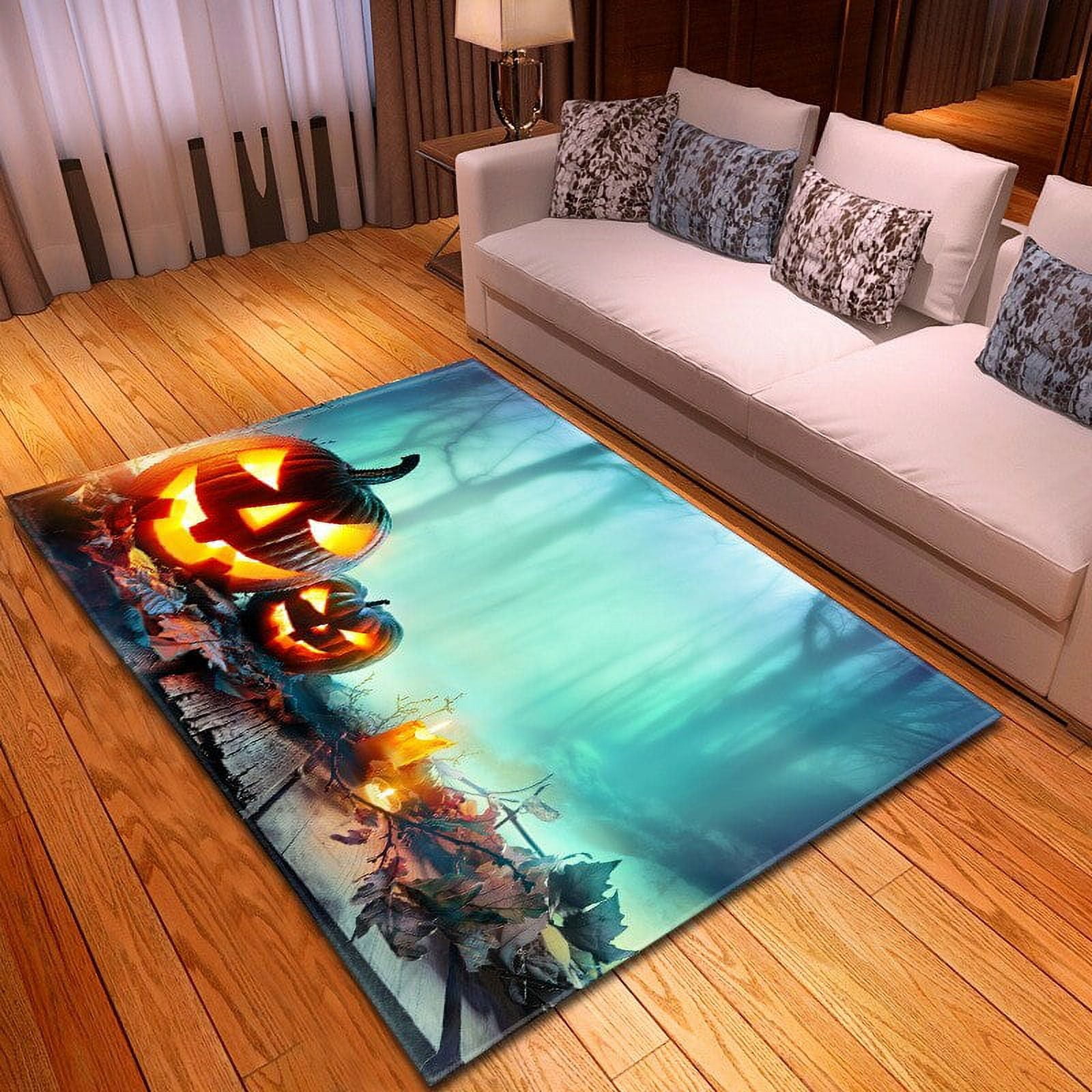 Halloween Horror Pumpkin Living Room Carpet Home Decorations Sofa Table 