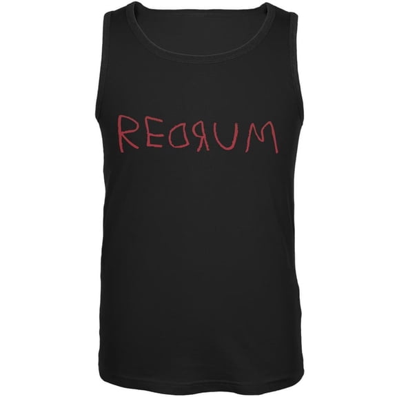 Halloween Horror Redrum Black Adult Tank Top - X-Large