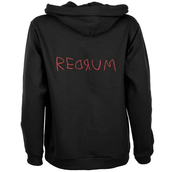 Halloween Horror Redrum Womens Full Zip Hoodie Black SM