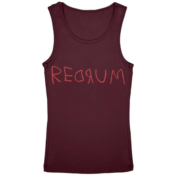 Halloween Horror Redrum Youth Girls Tank Top Burgundy YXL
