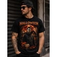 thumbnail image 1 of Halloween Horror Shirt, Scary Slasher Graphic Tee, Haunted House T-Shirt, 1 of 5