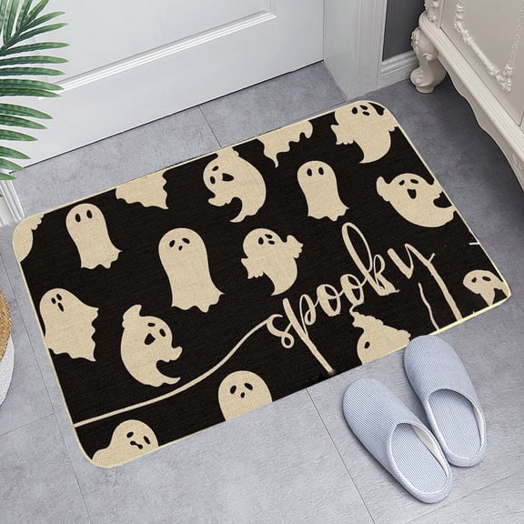 Halloween Horror Themed Floor Mat With High Definition Print Polyester Construction 23.6 X 15.7 Inches 1 Count