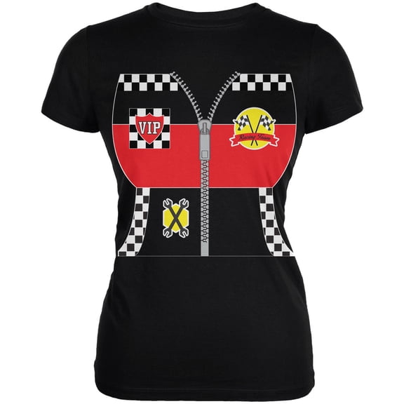 Halloween Hot Rod Costume Racing Women's Juniors Soft T Shirt