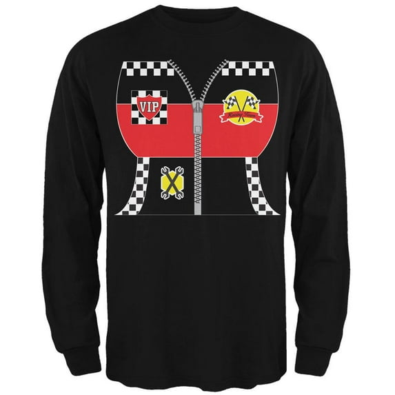 Halloween Hot Rod Costume Racing Mens Long Sleeve T Shirt Black X-LG