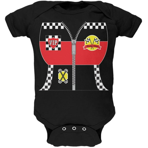 Halloween Hot Rod Costume Racing Soft Baby One Piece Black 12 Month