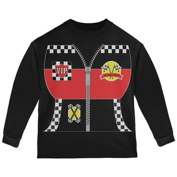 Halloween Hot Rod Costume Racing Toddler Long Sleeve T Shirt Black 2T