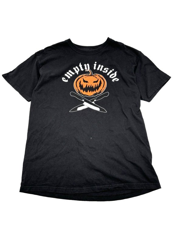 Halloween Hot Topic 'empty Inside' Jack Lantern Print Black Graphic Holiday T-Shirt, Size S-5XL