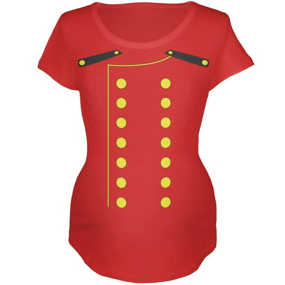 Halloween Hotel Bellhop Costume Maternity Soft T Shirt Red 2XL