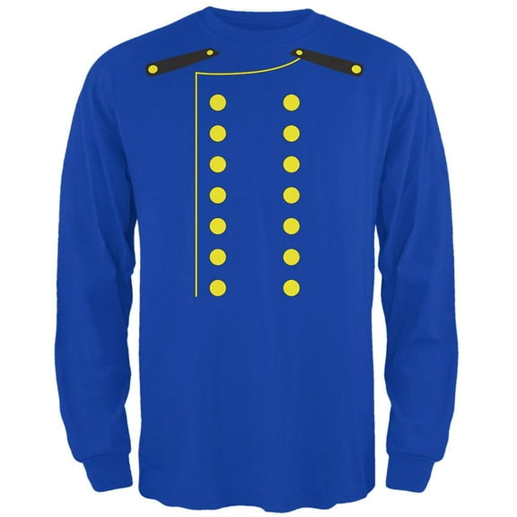 Halloween Hotel Bellhop Costume Mens Long Sleeve T Shirt Royal SM